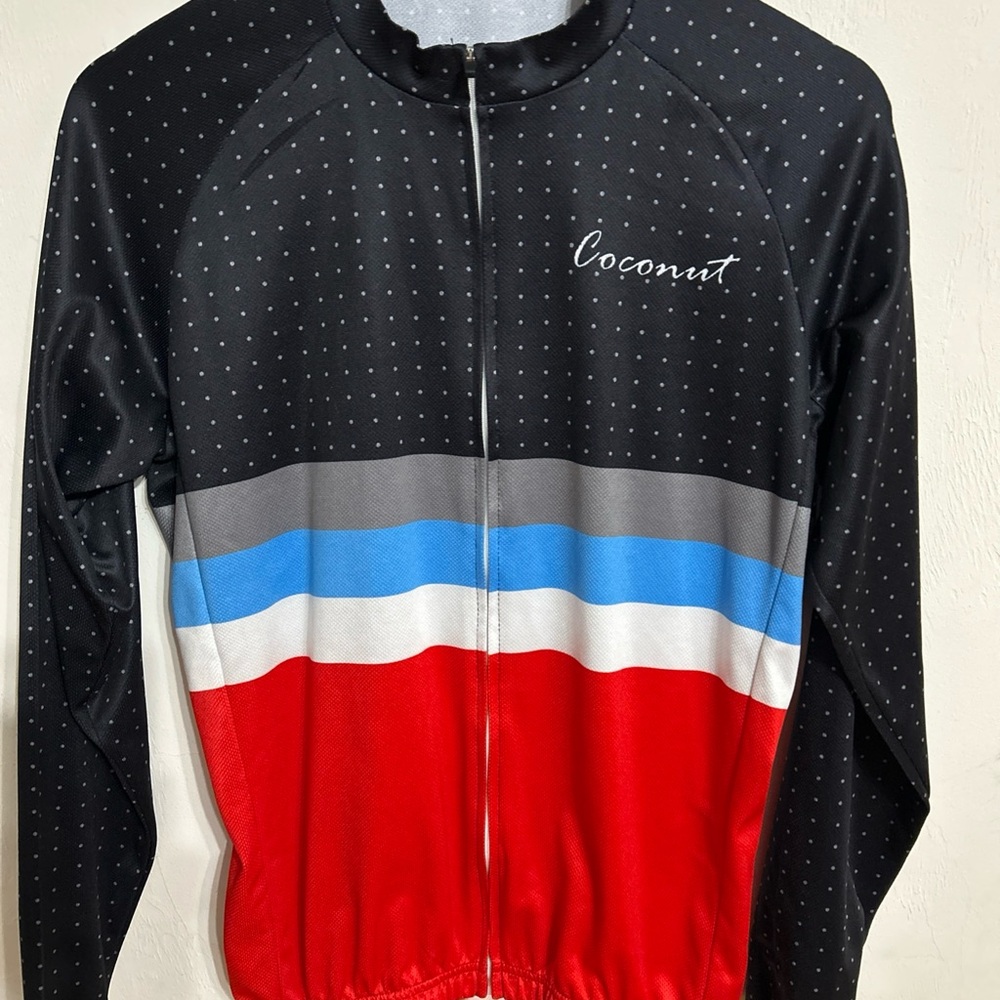 Coconut Black and Red Cycling Jersey size medium women